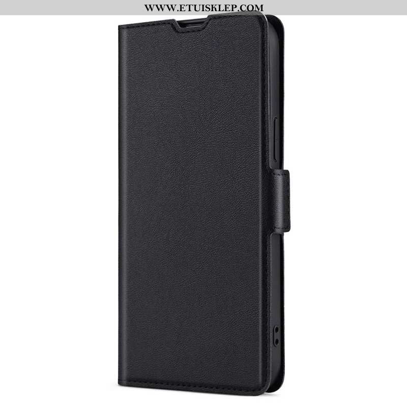 Etui Folio do Samsung Galaxy S22 Plus 5G Styl Z Bardzo Cienkiej Skóry